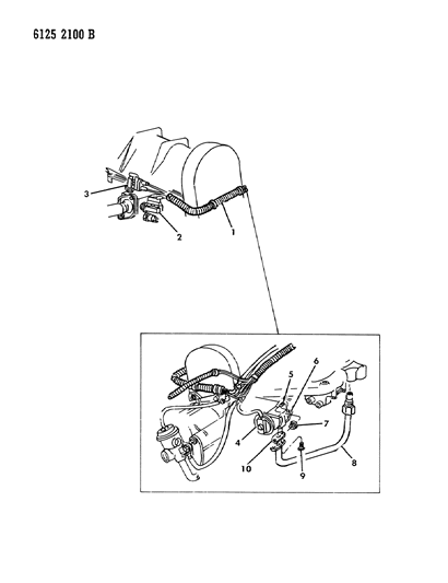 1986 Dodge Caravan EGR System Diagram 2