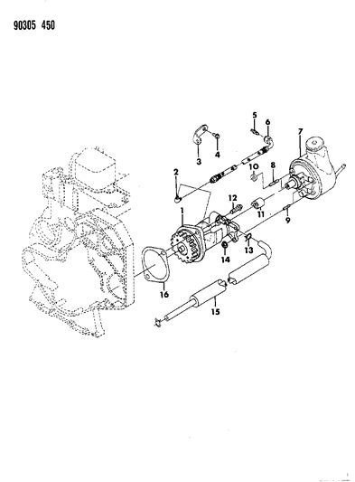 1993 Dodge D150 Vacuum Pump - Brake Diagram 1