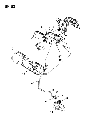 1988 Dodge Ram Wagon Throttle Control Diagram 1