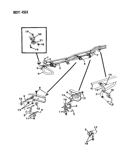 1992 Dodge W250 Exhaust System Diagram 4