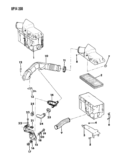 1990 Dodge Monaco Air Cleaner Diagram 2