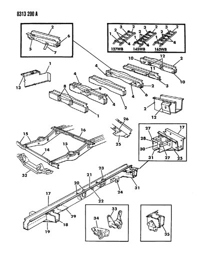 1989 Dodge Ram Van Frame Diagram 2