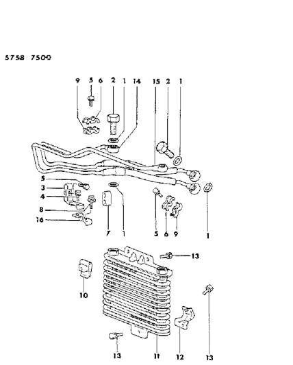 1986 Dodge Colt Engine Oil Cooler Diagram 1