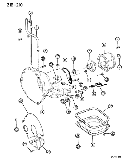 1995 Jeep Wrangler Nut-HEXAGON Jam Diagram for 124934