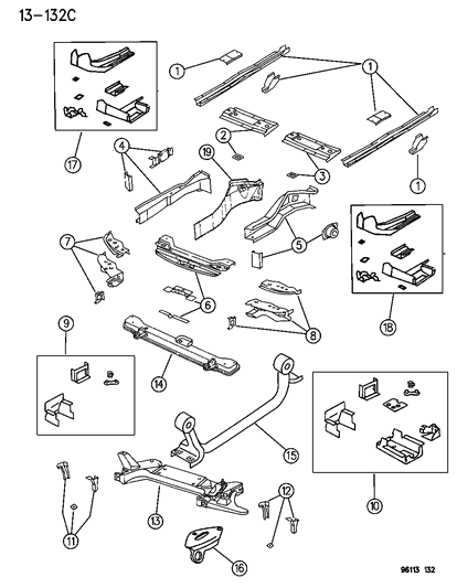 1996 Chrysler Cirrus Frame Front Diagram