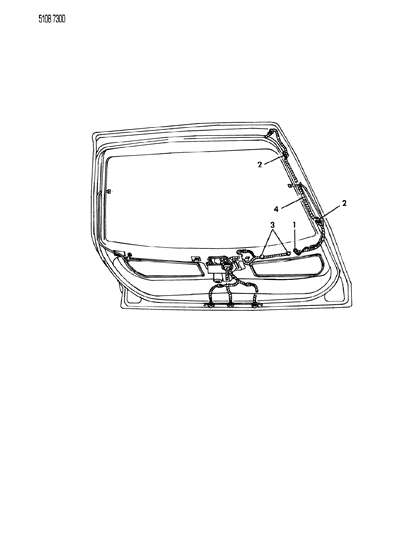 1985 Chrysler LeBaron GTS Wiring - Liftgate Diagram