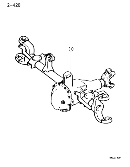 1996 Jeep Grand Cherokee Axle-Service Front Diagram for 4882464