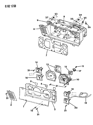 1987 Jeep Comanche Instrument Cluster Diagram 4