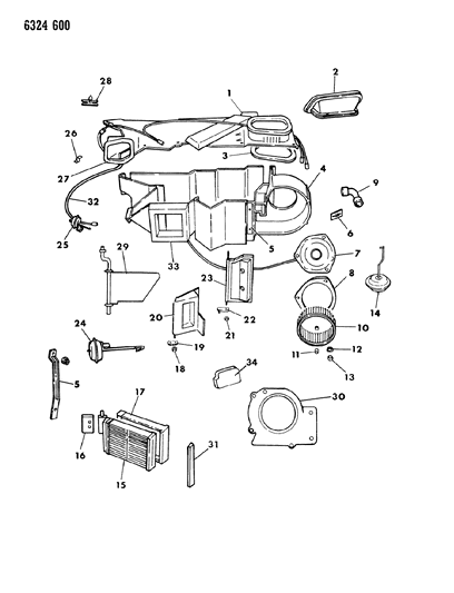 1987 Dodge Dakota Heater Unit Diagram