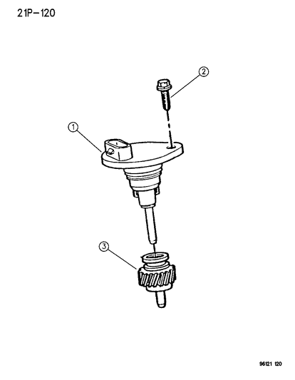 1996 Dodge Grand Caravan Pinion , Speedometer Diagram