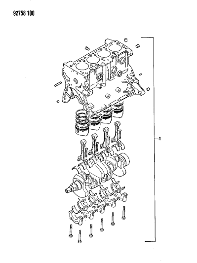 1994 Dodge Colt Short Engine Diagram