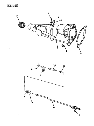 1991 Dodge Ram 50 Extension, Weight & Parking Sprag Diagram