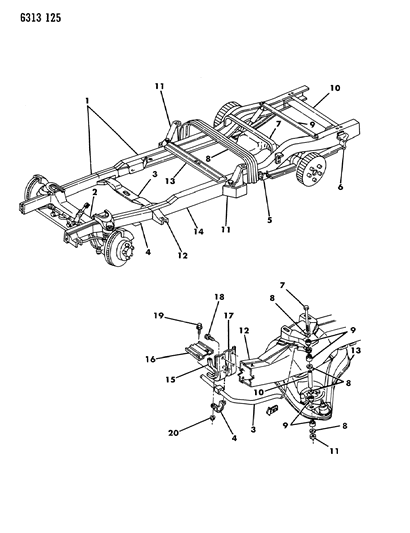 1987 Dodge Dakota Frame Diagram