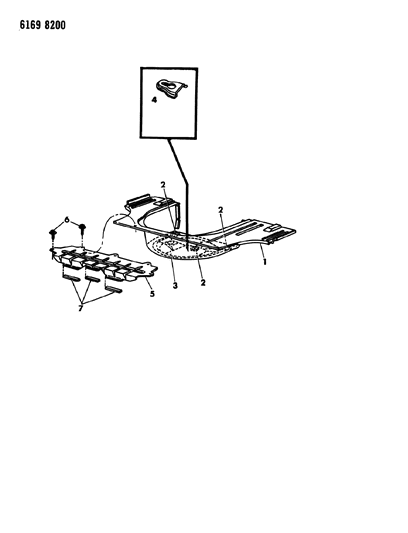 1986 Dodge Daytona Floor Pan Rear Diagram