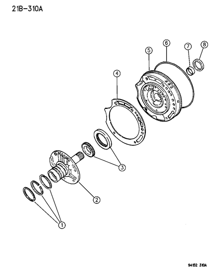 1994 Dodge Spirit Oil Pump With Reaction Shaft Diagram 2