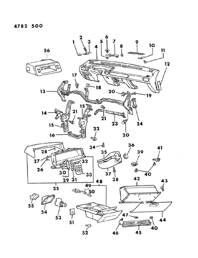 1984 Dodge Conquest Instrument Panel Diagram