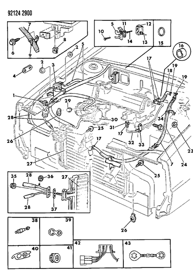 1992 Dodge Dynasty Plumbing - A/C & Heater Diagram 3