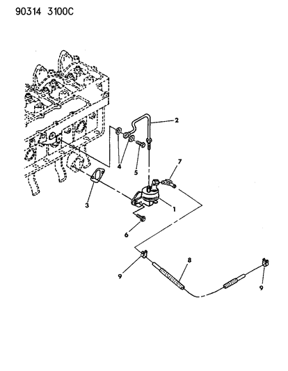 1990 Dodge W150 Fuel Pump Diagram