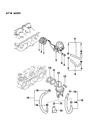 1984 Dodge Ram 50 Fuel Pumps Diagram