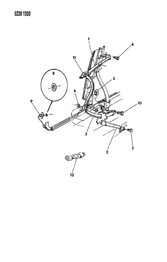 1988 Dodge Omni Belt - Front Seat Diagram