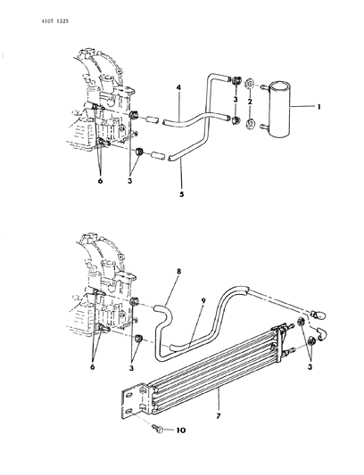 1984 Chrysler Laser Transmission Oil Cooler Diagram 3