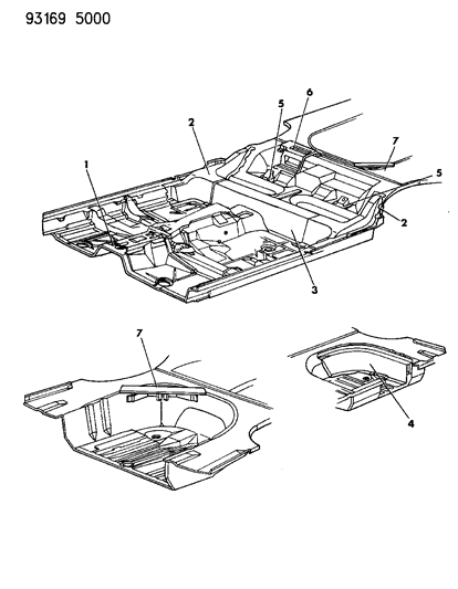 1993 Chrysler LeBaron Floor Pan Diagram 2