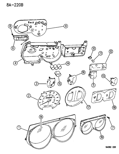 1994 Dodge Ram Van Instrument Cluster Diagram