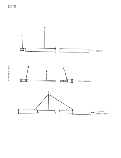 1985 Dodge Diplomat Vapor Canister Hose Harness Diagram 5