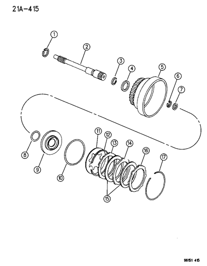 1996 Dodge Caravan Clutch & Input Shaft Diagram 2