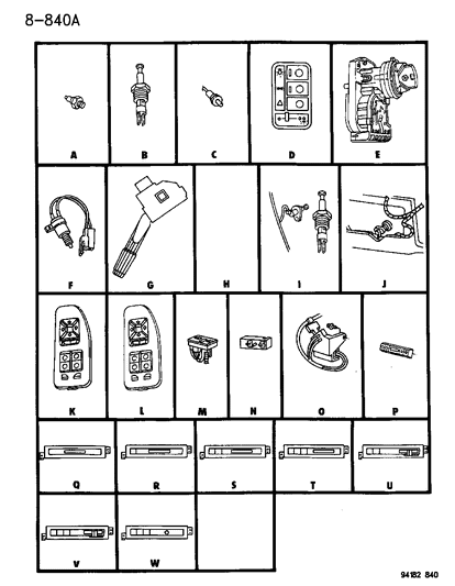 1995 Chrysler Town & Country Sw Pkg-Power Window Diagram for 4688206