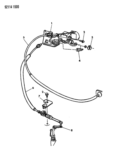 1992 Chrysler LeBaron Throttle Control Diagram 1