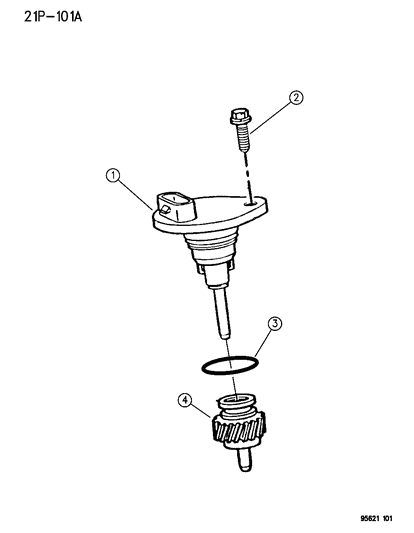 1995 Chrysler Sebring Pinion , Speedometer Diagram