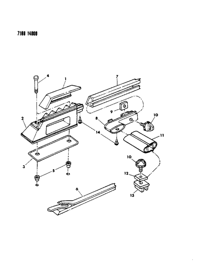 1987 Dodge Grand Caravan Roof Luggage Rack Diagram