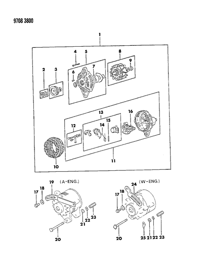 1989 Dodge Ram 50 Alternator Diagram