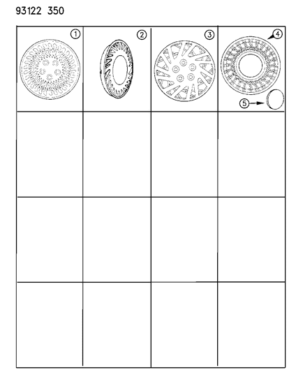 1993 Chrysler LeBaron Covers, Wheel Diagram