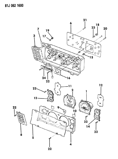 1986 Jeep Comanche Instrument Cluster Diagram 4