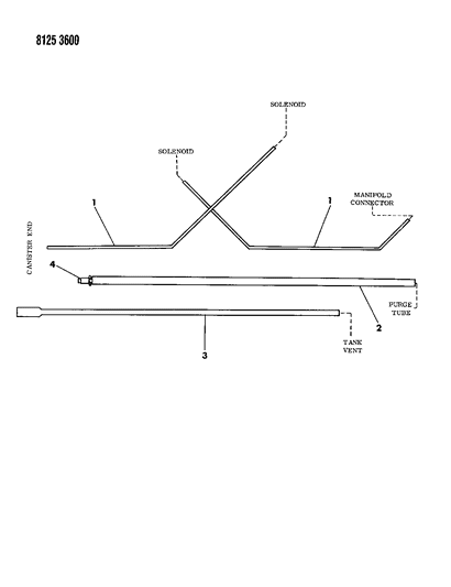 1988 Chrysler New Yorker Vapor Canister Hose Harness Diagram 1