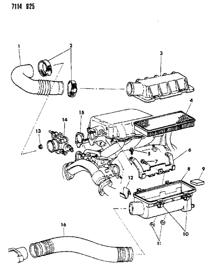 1987 Dodge Caravan Air Cleaner Diagram 4