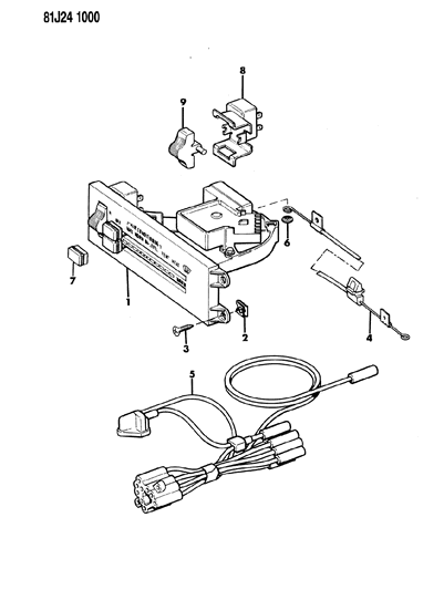 1986 Jeep Cherokee Controls, Heater And Air Conditioning Diagram