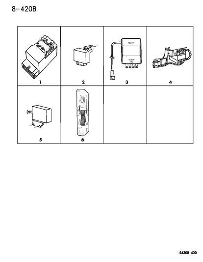 1995 Dodge Ram 1500 Modules - Control Units Diagram