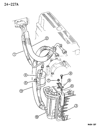 1996 Jeep Cherokee Receiver Drier, Condenser And Lines Diagram 5