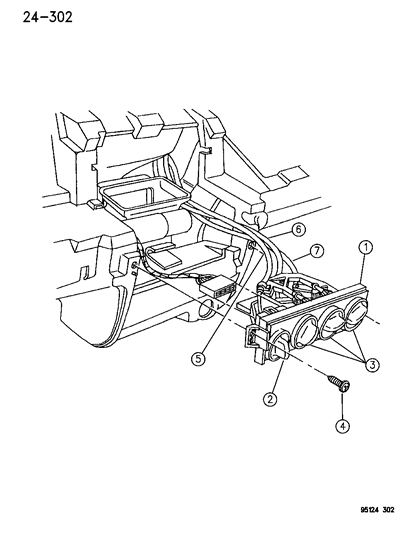 1995 Dodge Neon Knob-A/C Blower Switch Diagram for MK02RS6