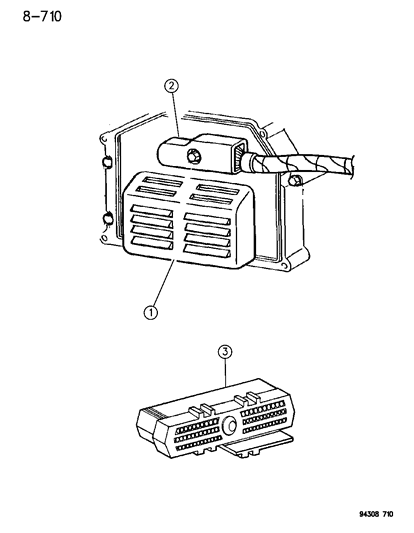 1994 Dodge Dakota Single Board Engine Controller Diagram