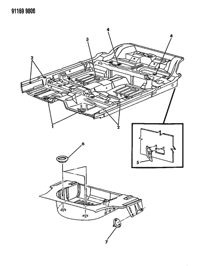 1991 Chrysler New Yorker Floor Pan Plugs Diagram