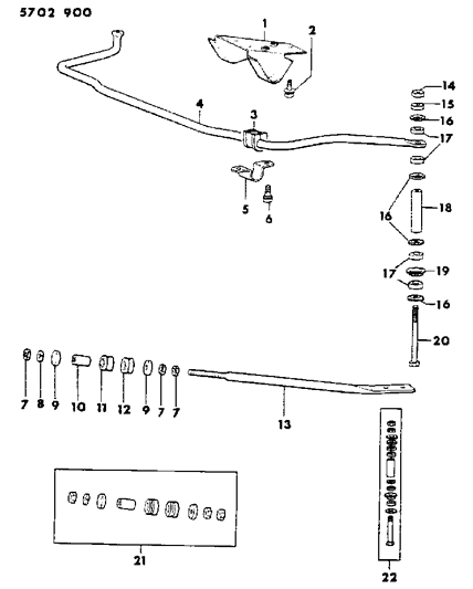 1985 Dodge Ram 50 Stabilizer - Front Diagram 2