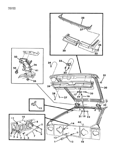 1985 Dodge Omni Liftgate Diagram 1