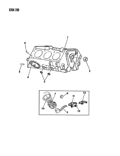 1989 Dodge Ramcharger Cylinder Block Diagram 1