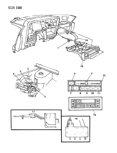 1986 Dodge 600 Control, Air Conditioner Diagram