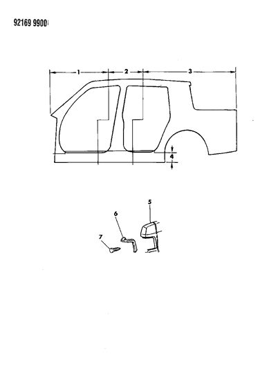 1992 Dodge Dynasty Aperture Panel Diagram