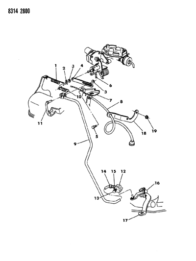 1989 Dodge W150 Throttle Control Diagram 3